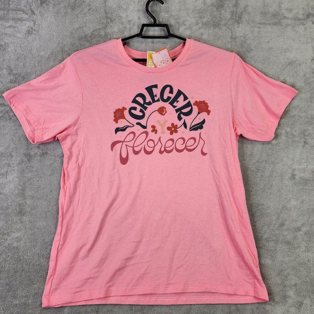 Unisex Pink Shirt JZD Gender Inclusive Short Sleeve Latino Heritage Month XXL